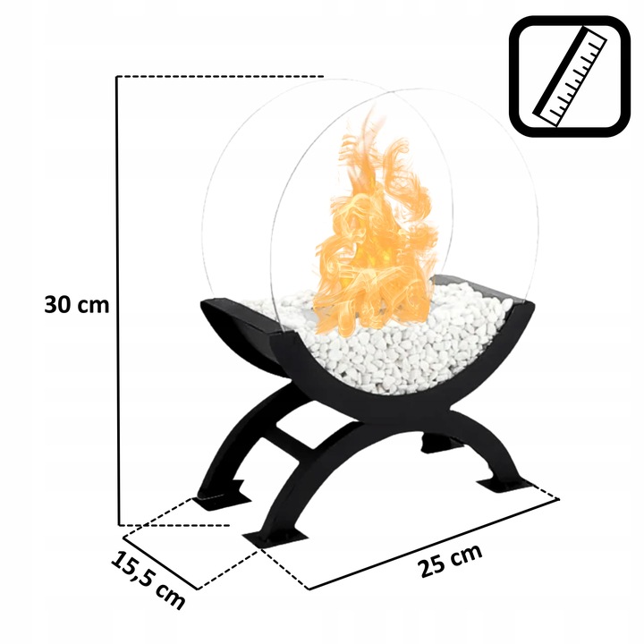 Biokominek wolnostojący podwyższony - obrazek 4
