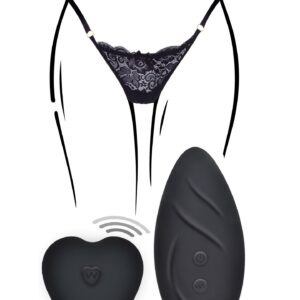 Koronkowy zestaw z wibratorem i pilotem