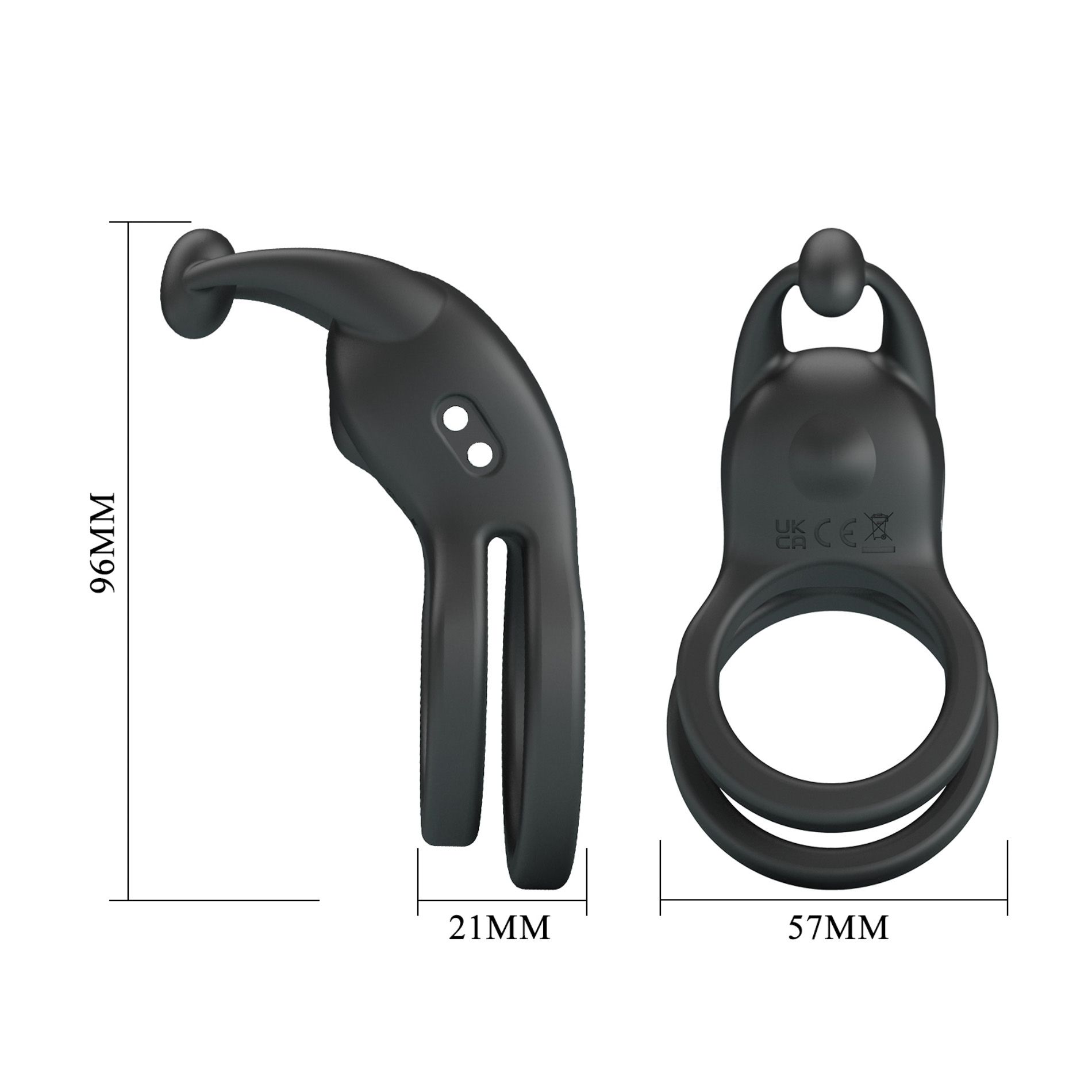 Podwójny wibrujący pierścień na penisa dla par PrettyLove - obrazek 6